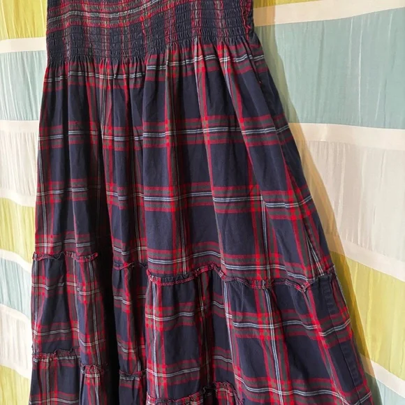 Hill House The Nap Dress Plaid Ruffles Smocked Sz Small - Picture 5 of 9